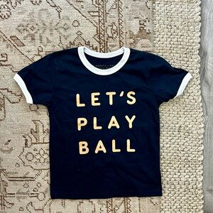 Kids navy ringer tee from Elizabeth + Faith. Size 4T